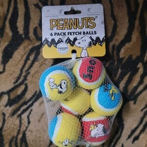 Peanuts Dog Puppy Ball Toy 6 Pack Fetch Balls Sz 2 In Small Ea.